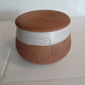 Hand thrown French butter keeper